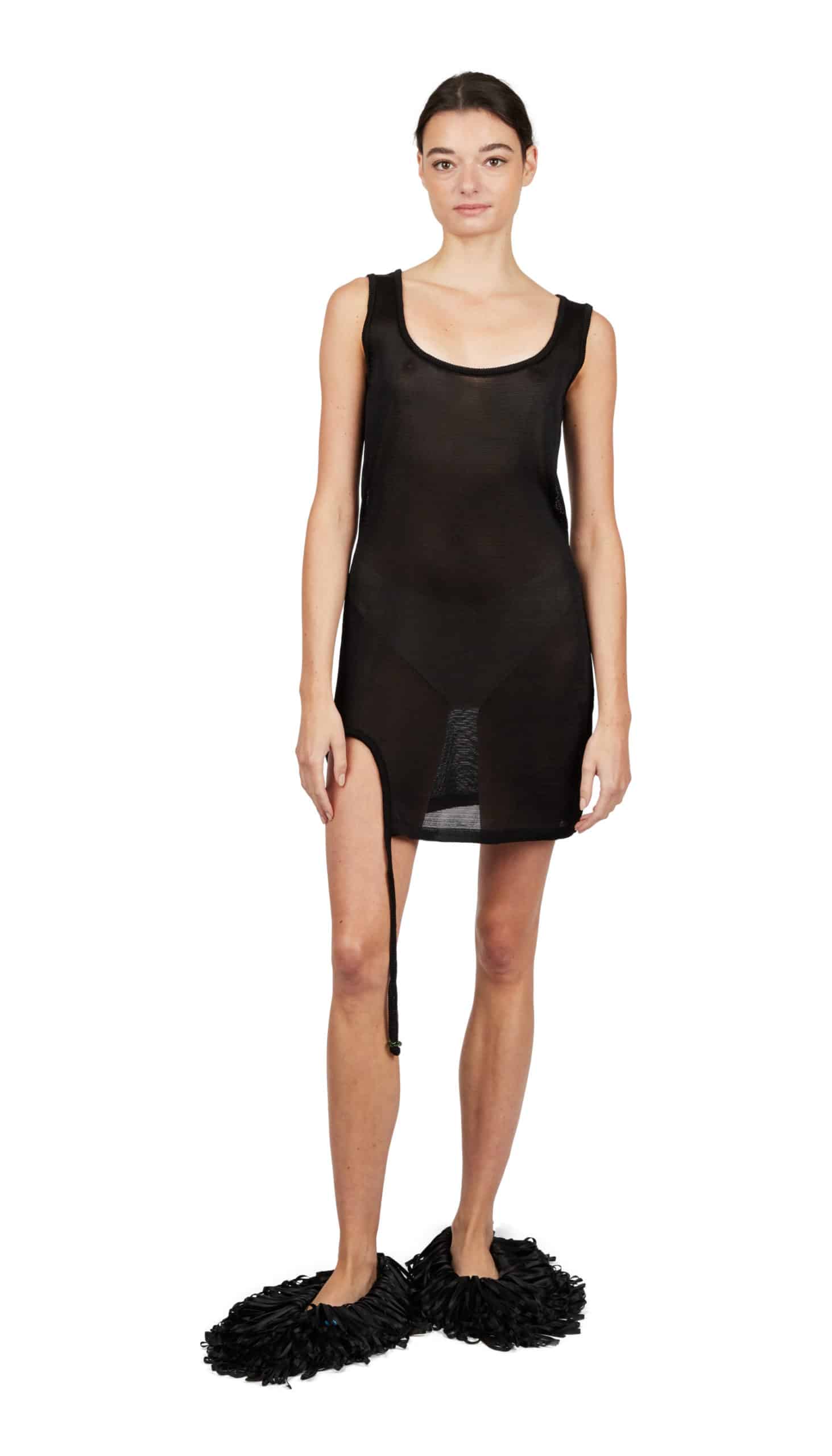 Knitted hole dress