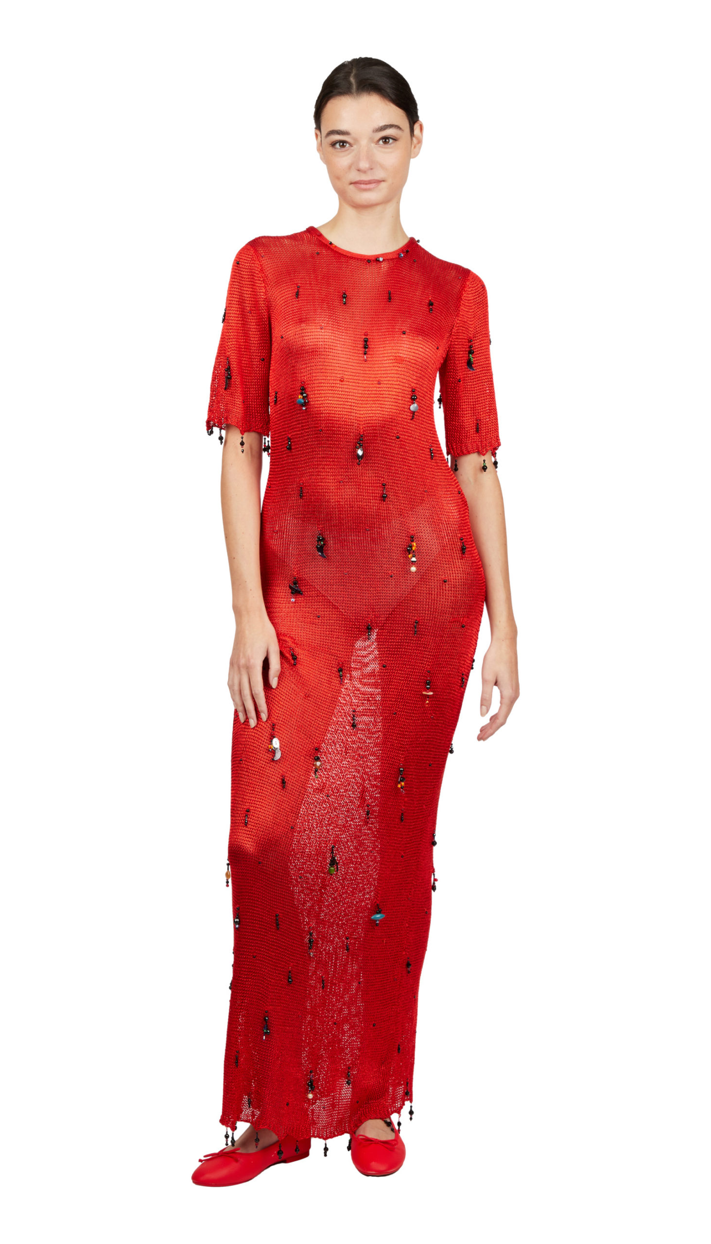 Hand knitted evening dress